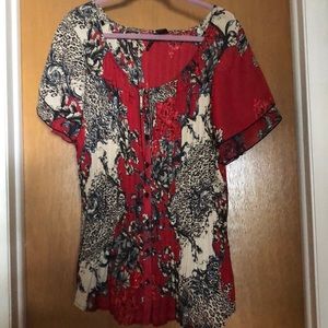 Plus size button down blouse